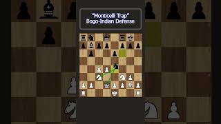 quotMonticelli Trapquot Bogo Indian Defense  Chess Opening Traps [upl. by Neirbo126]