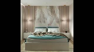 Bed Back wall designs master bedroombedroomdesign home homeinterior [upl. by Merriott120]