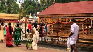 Devotees throng Kottankulangara Sree Devi Temple  Chamayavilakku festival in Kerala [upl. by Notled958]