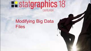 Modifying a Statgraphics Big Data File [upl. by Atirb945]