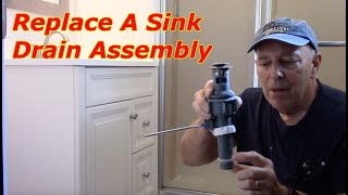 How To Replace A Bathroom Sink Drain Assembly [upl. by Miki]