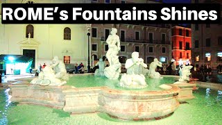 Rome Italy See Romes Fountains After Restoration work Rome Walking Tour Rome December 2024 [upl. by Meredeth]