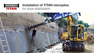 Permanent shotcrete stabilisation with TITAN micropiles [upl. by Luis]