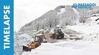 Rimozione neve al Passo dei due Santi MS Zum Zeri  TimeLapse del 23 Gennaio 2021 [upl. by Nnylecoj404]