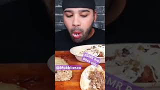 ASMR Bro cheesy chipotle burrito refried bean bowl Mukbang bites only shorts viralvideo video fy [upl. by Keslie]