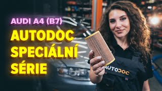 Jak vyměnit olejový filtr a motorove oleje na AUDI A4 B7 Sedan NÁVOD AUTODOC [upl. by Shih112]