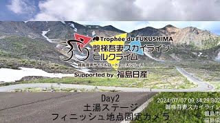 20240707磐梯吾妻スカイライン・ヒルクライム Day2土湯温泉ステージ フィニッシュ地点固定カメラ [upl. by Edward]