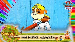 Paw Patrol ausmalen für Kinder auf Deutsch amp Finger Family Lied [upl. by Vonni]