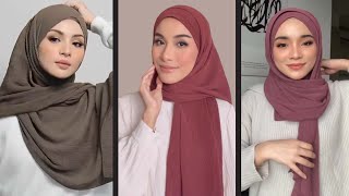 6 EASY SHAWL TUTORIAL – CARA PAKAI SHAWL SIMPLE PELBAGAI GAYA – QotrunNada [upl. by Essam]