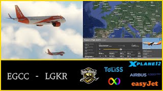 XPlane 12  Toliss A320NEO  Following my Familys flight from Manchester to Corfu with LiveTraffic [upl. by Maurise13]