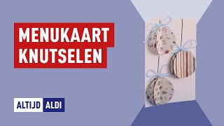 DIY een menukaart knutselen voor Kerst  Altijd ALDI [upl. by Anema900]