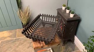 Large Robust Cast Iron Fire Basket [upl. by Trovillion]