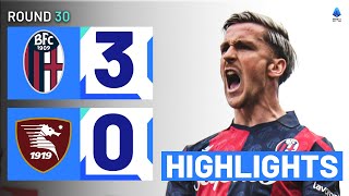 BOLOGNASALERNITANA 30  HIGHLIGHTS  Bologna Continue Champions League Push  Serie A 202324 [upl. by Kate]