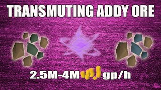 Runescape 3 Divination Money Making Guide  Transmuting Addy to Runite Ore  25M4M gph [upl. by Ahsinehs]