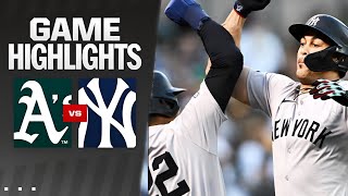 Yankees vs Athletics Game Highlights 92124 MLB Highlights  MLB Highlights Today [upl. by Mcnutt]