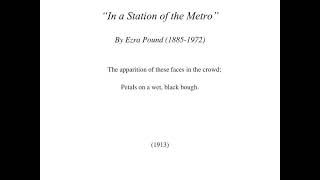 In A Station of the Metro  Malayalam summary and explanation [upl. by Etnauj]