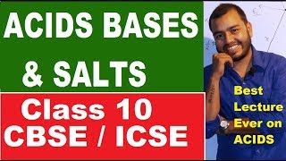 Acids Bases and Salts 01  ACIDS  CBSE  ICSE CLASS 10 [upl. by Diba391]