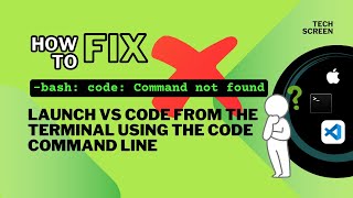 Open VS Code from terminal  code Command not found [upl. by Herries]