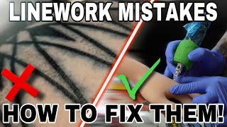 Beginner Tattoo Artist Mistakes  Line Work  How To Fix It [upl. by Ashlee]