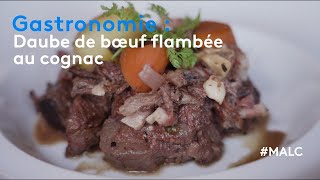 Gastronomie  daube de bœuf flambée au cognac [upl. by Eivad613]