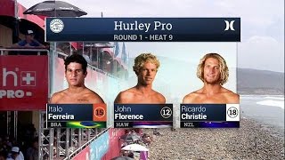 2015 Hurley Pro at Trestles R1 H9 Recap [upl. by Neenej]