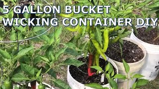 How To Make A “SelfWatering” Wicking Pot For Your Container Garden  Using A 5 Gallon Bucket [upl. by Petrina]