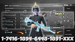 New Update 34⚡Best Sensitivity code  Control Settings Pubg Mobile Bgmi Sensitivity 2024 [upl. by Jennie]