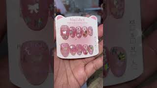 Nails eating nails yummy pressonnails nailart sticker food nailsonfleek pressons [upl. by Donoho379]