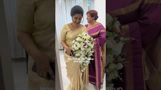 Bride wearing mother’s wedding jewellery youtubeshorts shortsvideo shorts shortvideo saree [upl. by Illa178]