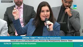 Ministra Simone Tebet participa de Audiência Pública na CMO [upl. by Keefer]