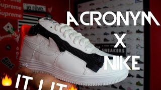 ACRONYM X NIKE LUNAR FORCE ONE 1 REVIEW ONFEET [upl. by Noraf610]