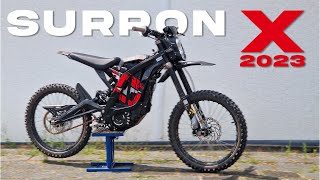 NEUES 2023 Surron X Elektro Dirt Bike  Unboxing Test amp Review [upl. by Adelle]