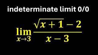 limit of √x12x3 as x approaches 3  indeterminate limit 00 [upl. by Anazus]