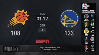 Suns  Warriors NBA on ESPN Live Scoreboard [upl. by Gareth]