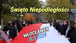 Święto Niepodległości 2024 we Włocławku [upl. by Piderit]