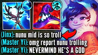 My whole team thought I was trolling for picking Nunu mid but then I carried them all [upl. by Hernando]