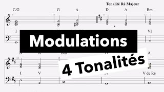 Modulations avec 4 Tonalités 🎸 Harmonie Facile [upl. by Paryavi909]