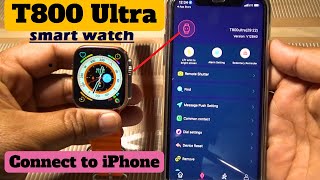 How to Connect T800 Ultra Smart Watch to iPhone  T800 Ultra Smart Watch Connect to ios smartwatch [upl. by Immanuel373]