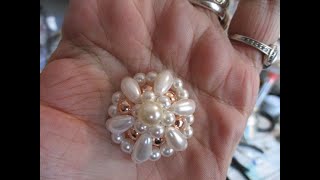 Most Viewed 17 Million Views  Shabby Chic Pearl Beaded Flower  jennings644 [upl. by Clarissa]