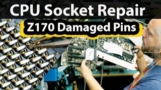 CPU Socket Pins Repair for Two Asus Z170ar Motherboards [upl. by Ilatfen555]