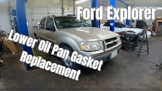 2008 Ford Explorer Lower Oil Pan Gasket Replacement [upl. by December]