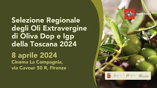 Selezione degli oli extravergine di oliva DOP e IGP della Toscana 2024 [upl. by Arimahs]