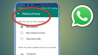 whatsapp status privacy kaise lagaye  whatsapp status privacy settings [upl. by Einneb]