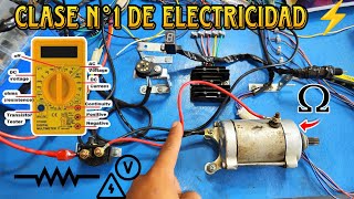 CURSO COMPLETO DE ELECTRICIDAD DE MOTOS 125150200250 CC 🧑‍🔧 CLASE NÚMERO 1 LA ELECTRICIDAD ⚡⚡ [upl. by Beau]