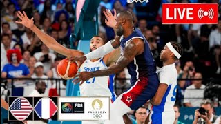 USA vs France Mens Basketball  Live Highlights  2024 Olympics 1082024 [upl. by Eilegna]