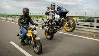 Honda Monkey vs BMW R1250GSA Crazy Review [upl. by Florry]