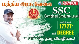 SSC  CGL  COMBINED GRADUATE LEVEL  17727 VACANCIES  Mr D Sugesh Samuel  Suresh IAS Academy [upl. by Arratahs251]