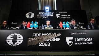 FIDE World Championship Match  Press Conference [upl. by Alhak976]