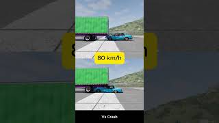 With Underride Guard vs Without Underride Guard Crash Test  BeamNG Drive Crash Test shorts [upl. by Ursal]