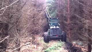 Timberjack 1270B with H754 head [upl. by Ssac725]